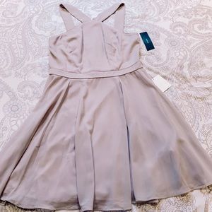 Lulu’s Gray Fit & Flare Dress